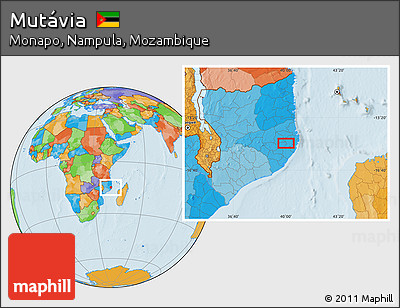 Political Location Map of Mutávia