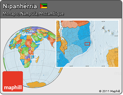 Political Location Map of Nipanhérria
