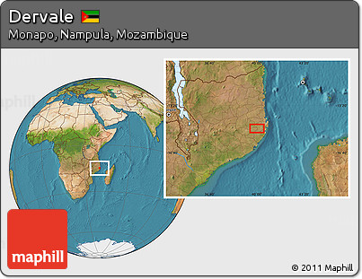 Satellite Location Map of Dervale