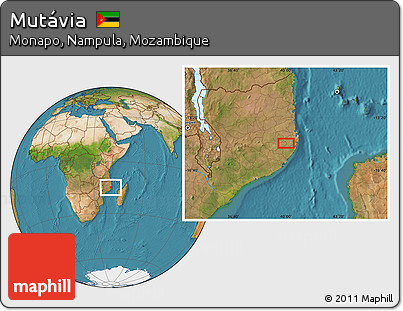 Satellite Location Map of Mutávia