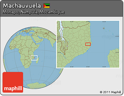 Savanna Style Location Map of Machauvuela