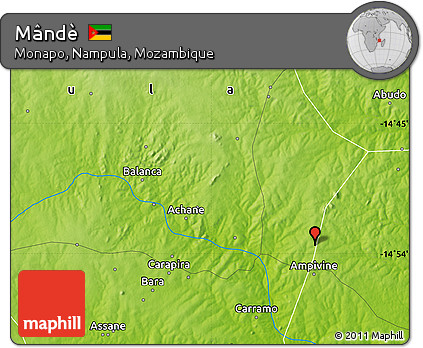 Physical Map of Mândè