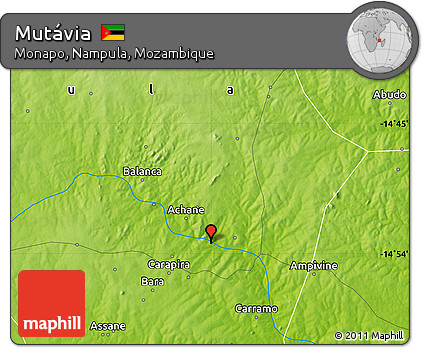 Physical Map of Mutávia