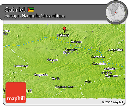 Physical Panoramic Map of Gabriel