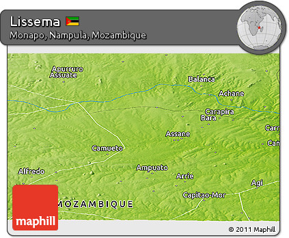 Physical Panoramic Map of Lissema