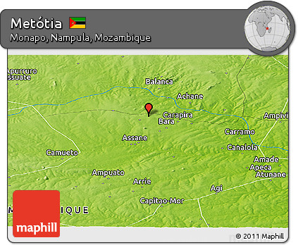 Physical Panoramic Map of Metótia