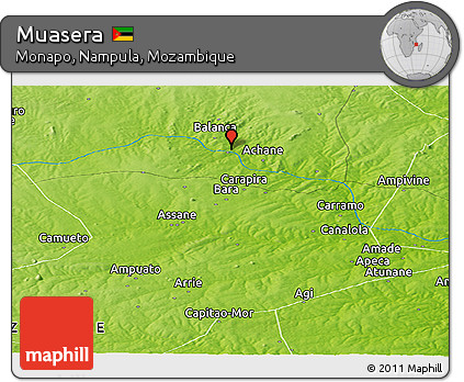 Physical Panoramic Map of Muasera