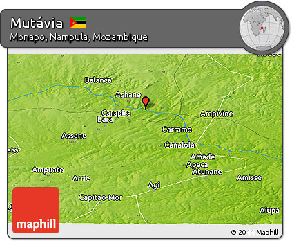 Physical Panoramic Map of Mutávia