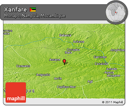 Physical Panoramic Map of Xanfare