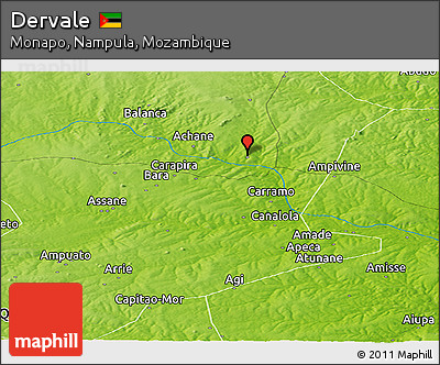 Physical Panoramic Map of Dervale