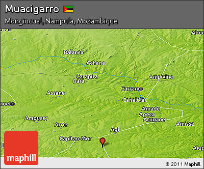Physical Panoramic Map of Muacigarro