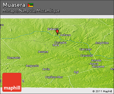 Physical Panoramic Map of Muasera