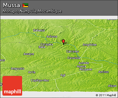 Physical Panoramic Map of Mussa