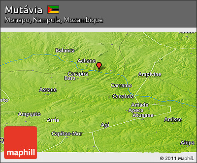 Physical Panoramic Map of Mutávia