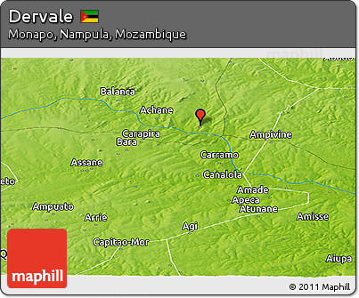 Physical Panoramic Map of Dervale