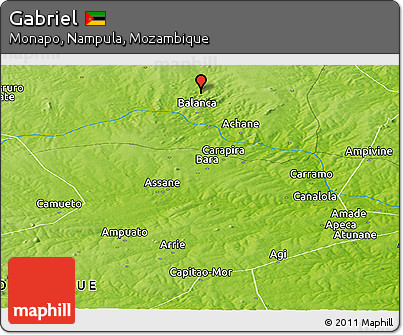 Physical Panoramic Map of Gabriel