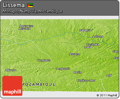 Physical Panoramic Map of Lissema