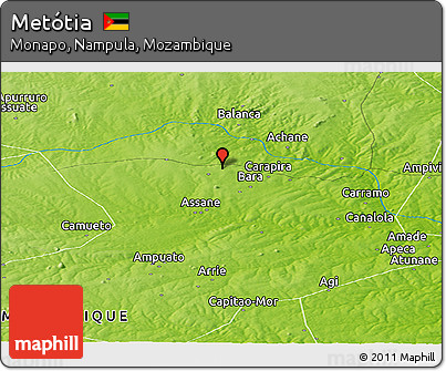 Physical Panoramic Map of Metótia
