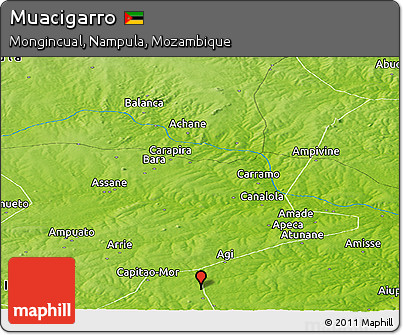 Physical Panoramic Map of Muacigarro