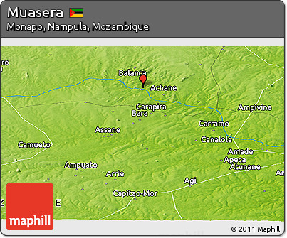 Physical Panoramic Map of Muasera