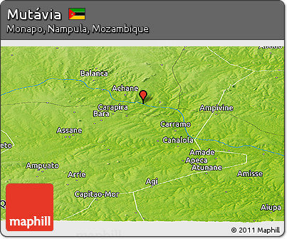 Physical Panoramic Map of Mutávia