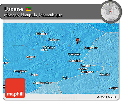Political Panoramic Map of Ussene