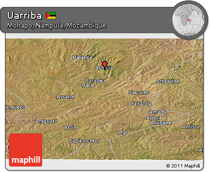 Satellite Panoramic Map of Uarriba