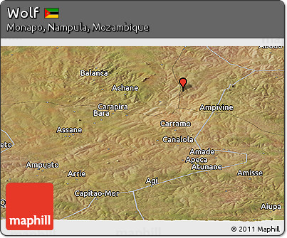 Satellite Panoramic Map of Wolf