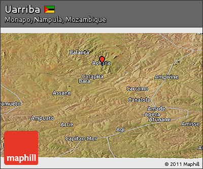 Satellite Panoramic Map of Uarriba