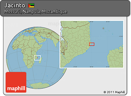 Savanna Style Location Map of Jacinto