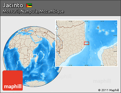 Shaded Relief Location Map of Jacinto