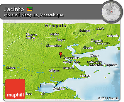 Physical Panoramic Map of Jacinto