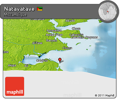 Physical Panoramic Map of Natavatave