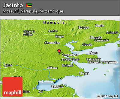 Physical Panoramic Map of Jacinto