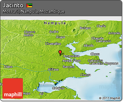 Physical Panoramic Map of Jacinto
