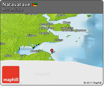 Physical Panoramic Map of Natavatave