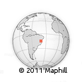 Outline Map of the Area around 14° 56' 57" S, 40° 43' 30" W, rectangular outline