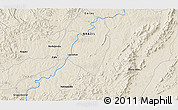 Shaded Relief 3D Map of the area around 14° 56' 57" S, 49° 13' 30" W