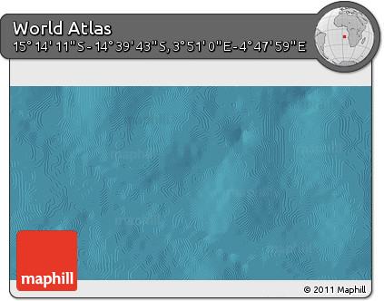 Satellite 3D Map of the Area around 14° 56' 57" S, 4° 19' 30" E