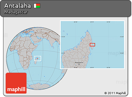 Gray Location Map of Antalaha