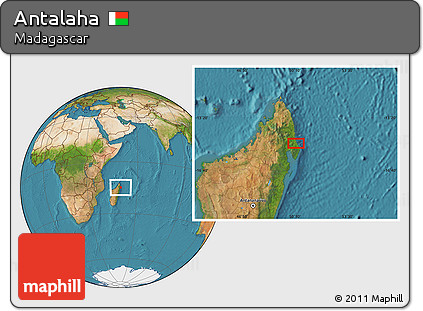 Satellite Location Map of Antalaha