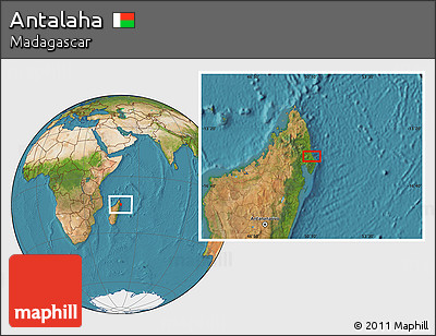 Satellite Location Map of Antalaha