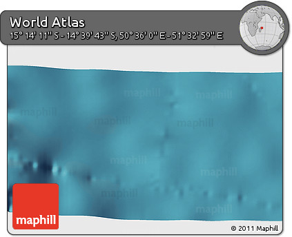 Satellite 3D Map of the Area around 14° 56' 57" S, 51° 4' 30" E
