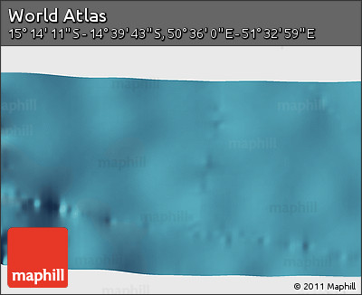 Satellite 3D Map of the Area around 14° 56' 57" S, 51° 4' 30" E