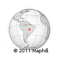 Outline Map of the Area around 14° 56' 57" S, 51° 46' 29" W, rectangular outline