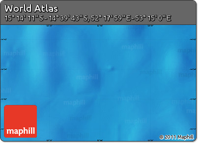 Physical Map of the Area around 14° 56' 57" S, 52° 46' 29" E