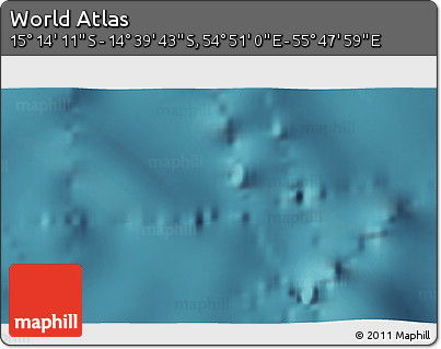 Satellite 3D Map of the Area around 14° 56' 57" S, 55° 19' 30" E