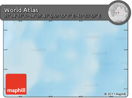 Physical Map of the Area around 14° 56' 57" S, 60° 25' 29" E