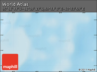 Physical Map of the Area around 14° 56' 57" S, 60° 25' 29" E