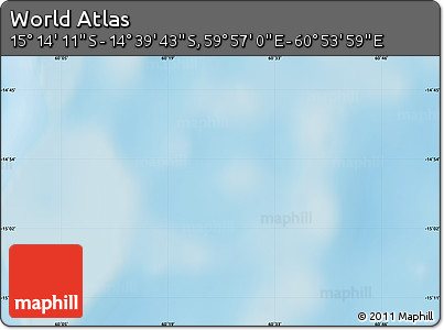 Physical Map of the Area around 14° 56' 57" S, 60° 25' 29" E